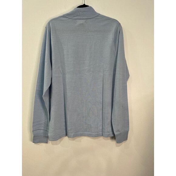 NWT NORDSTROM Men's Shop Tech-Smart CoolMax® 1/4 Zip Sweater Blue Skyway $99.50 - Picture 12 of 13
